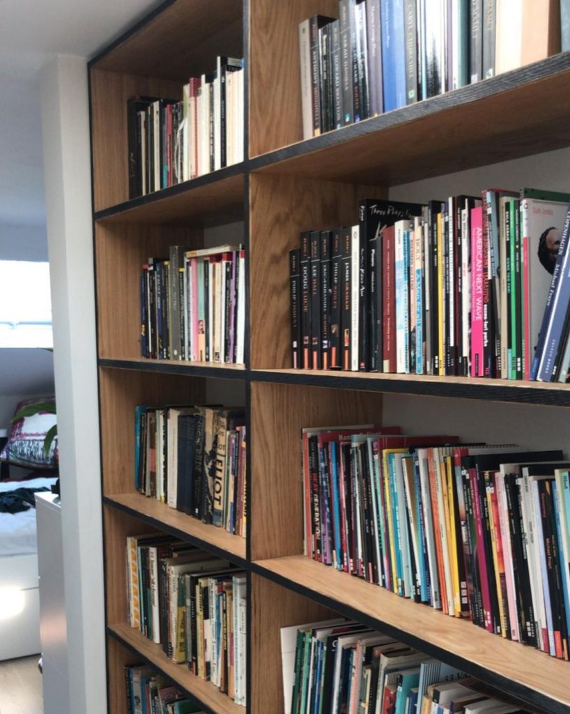 Solid oak fitted shelving