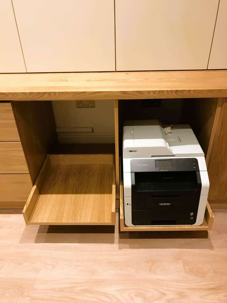 Home office printer shelf